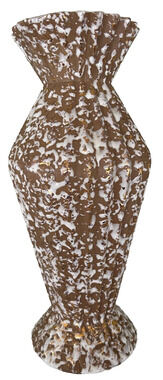 Lava Vase Gold & Brown Mid Century Modern MCM. 12" Tall Made in USA